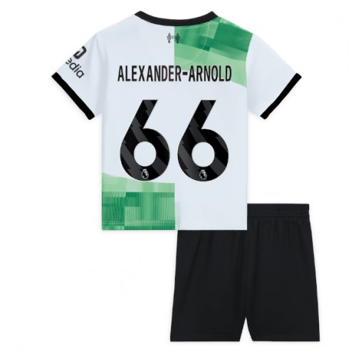 Dětský fotbalový dres Liverpool Alexander-Arnold #66 2023-24 Venkovní Krátký Rukáv (+ trenýrky)